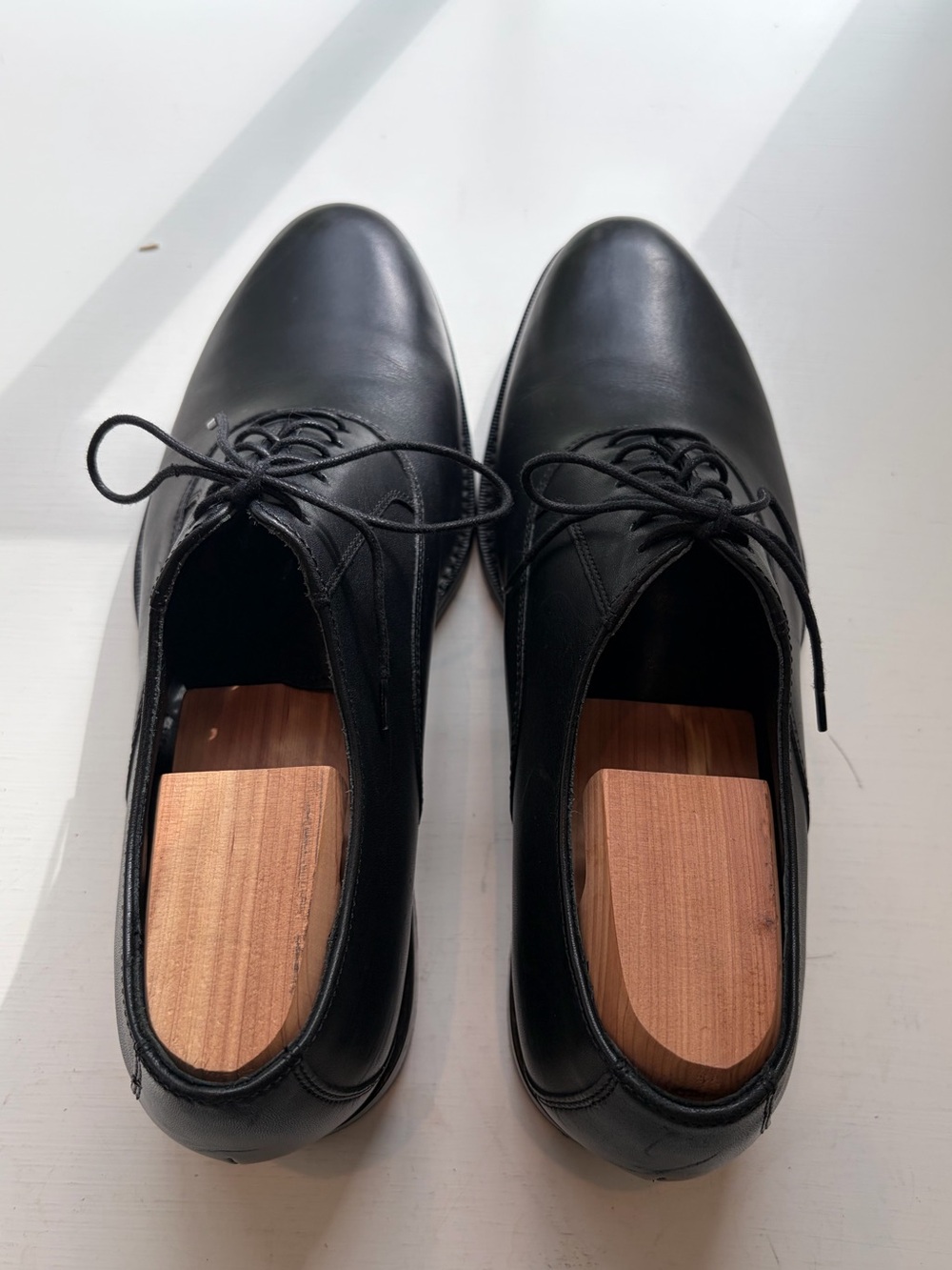 Cole Haan NikeAir Oxford Cap Toe Dress Shoes Mens 10 M Black Leather